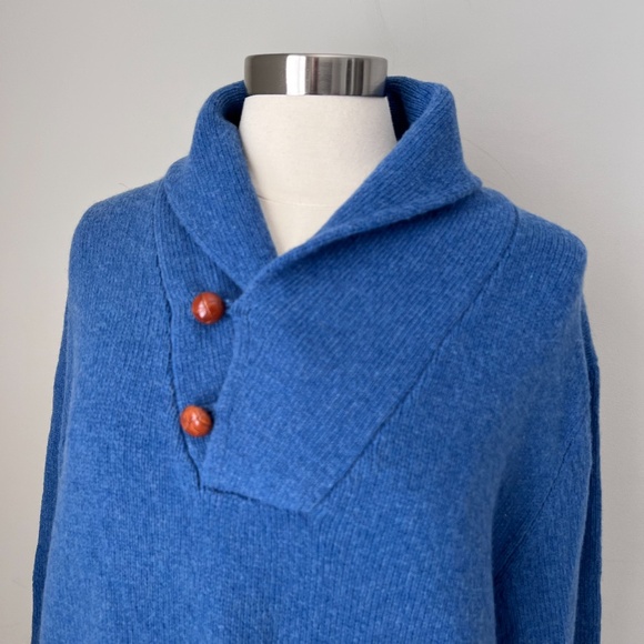 NEW J McLaughlin Men’s Shawl Collar Buttons Wool Blend Grandpa Pullover Sweater - Picture 12 of 16